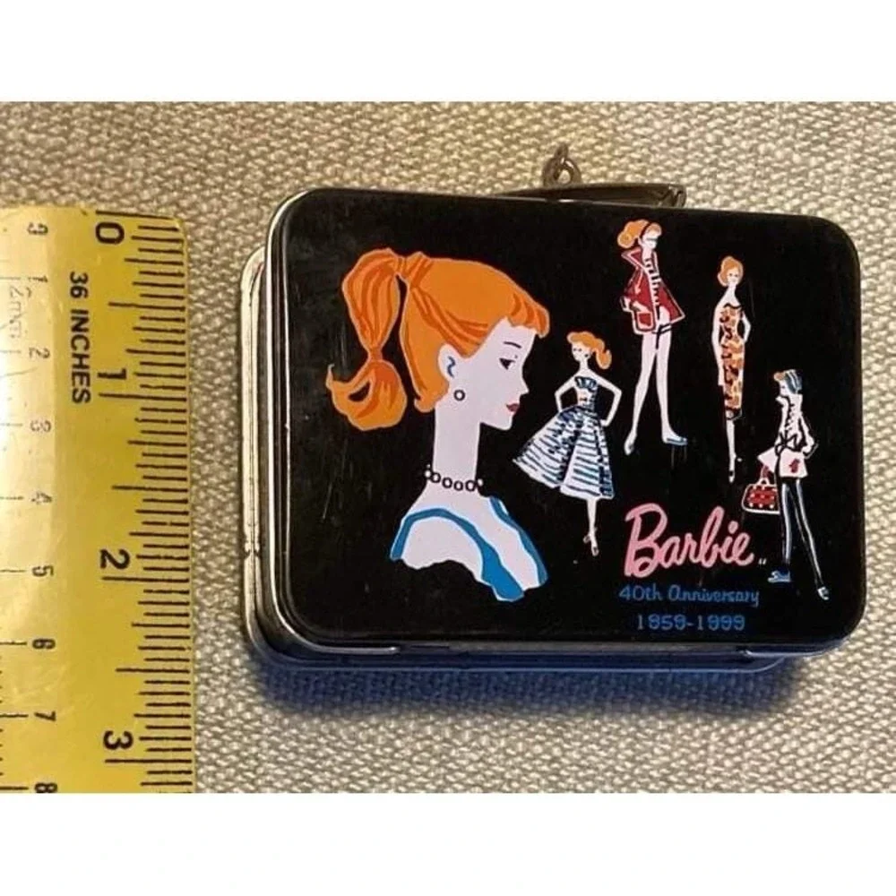 Vintage Barbie 40th Anniversary Mini Tin Lunch Box 1997 Hallmark Mattel 1959-99